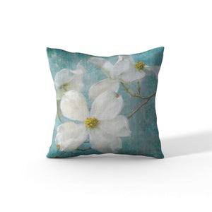 Cortesi Home 'Indiness Blossom' by Danhui Nai, Decorative Soft Velvet Square 18"x18" Accent Throw Pillow with Insert