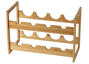 Cortesi Home Napa Natural Bamboo Stackable 2 Tier Wine Rack, Holds 8 Bottles 19" Wide