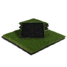 Cortesi Home Artificial Grass Turf Tile Interlocking, Self Drain (Set of 9)