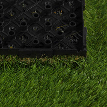 Cortesi Home Artificial Grass Turf Tile Interlocking, Self Drain (Set of 9)
