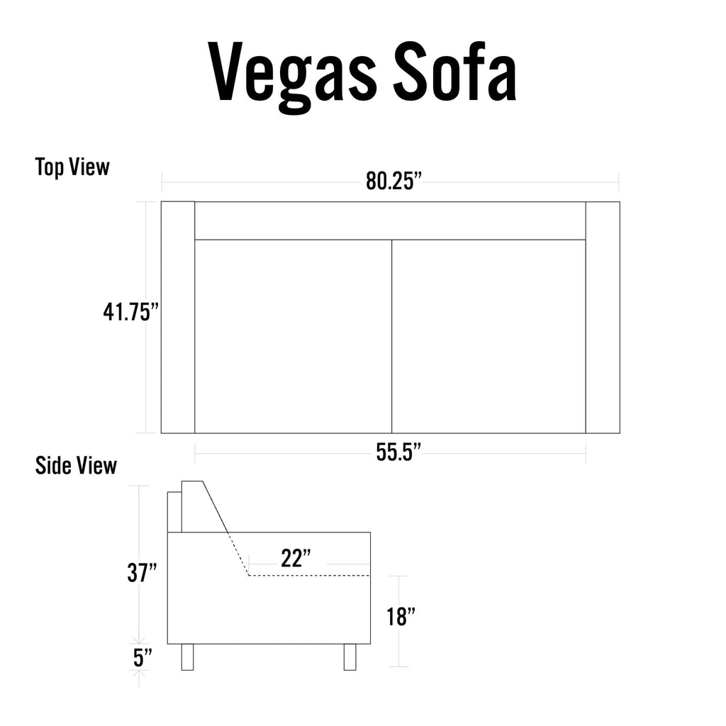 Vegas Genuine Leather Sofa with Adjustable Headrests, Light Grey 82"