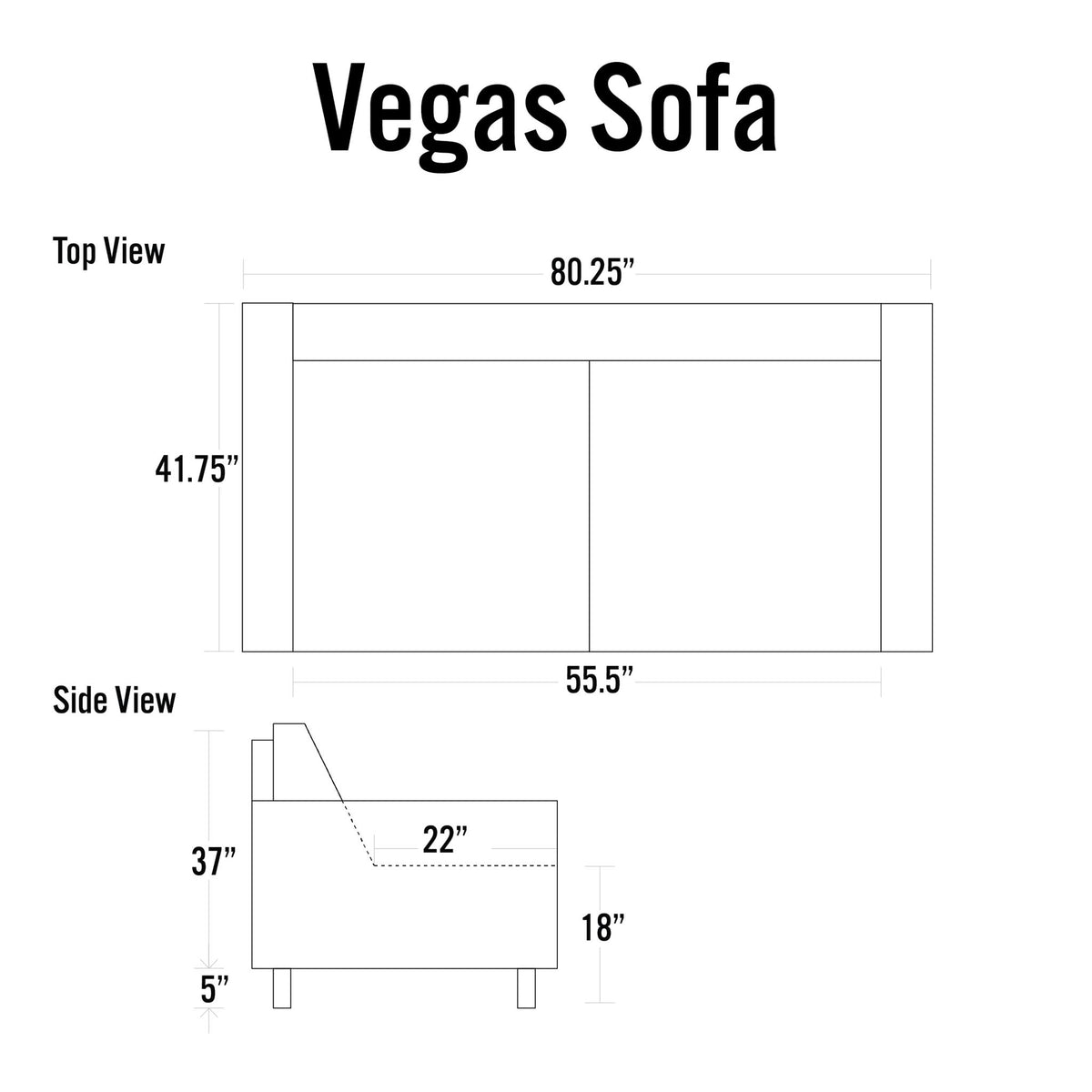 Vegas Genuine Leather Sofa with Adjustable Headrests, Light Grey 82"