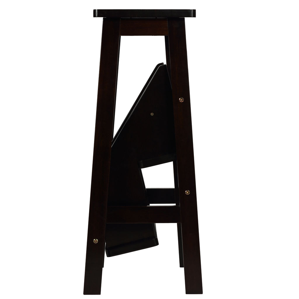 Druzi Barstool, Stepstool, Ladder, Cappuccino Finish
