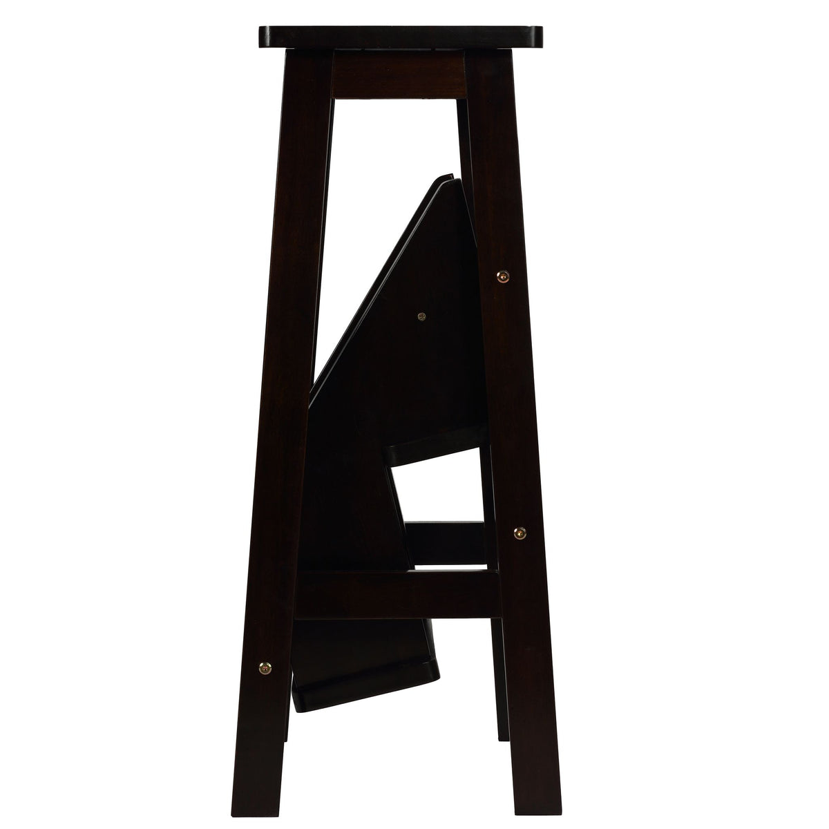 Druzi Barstool, Stepstool, Ladder, Cappuccino Finish