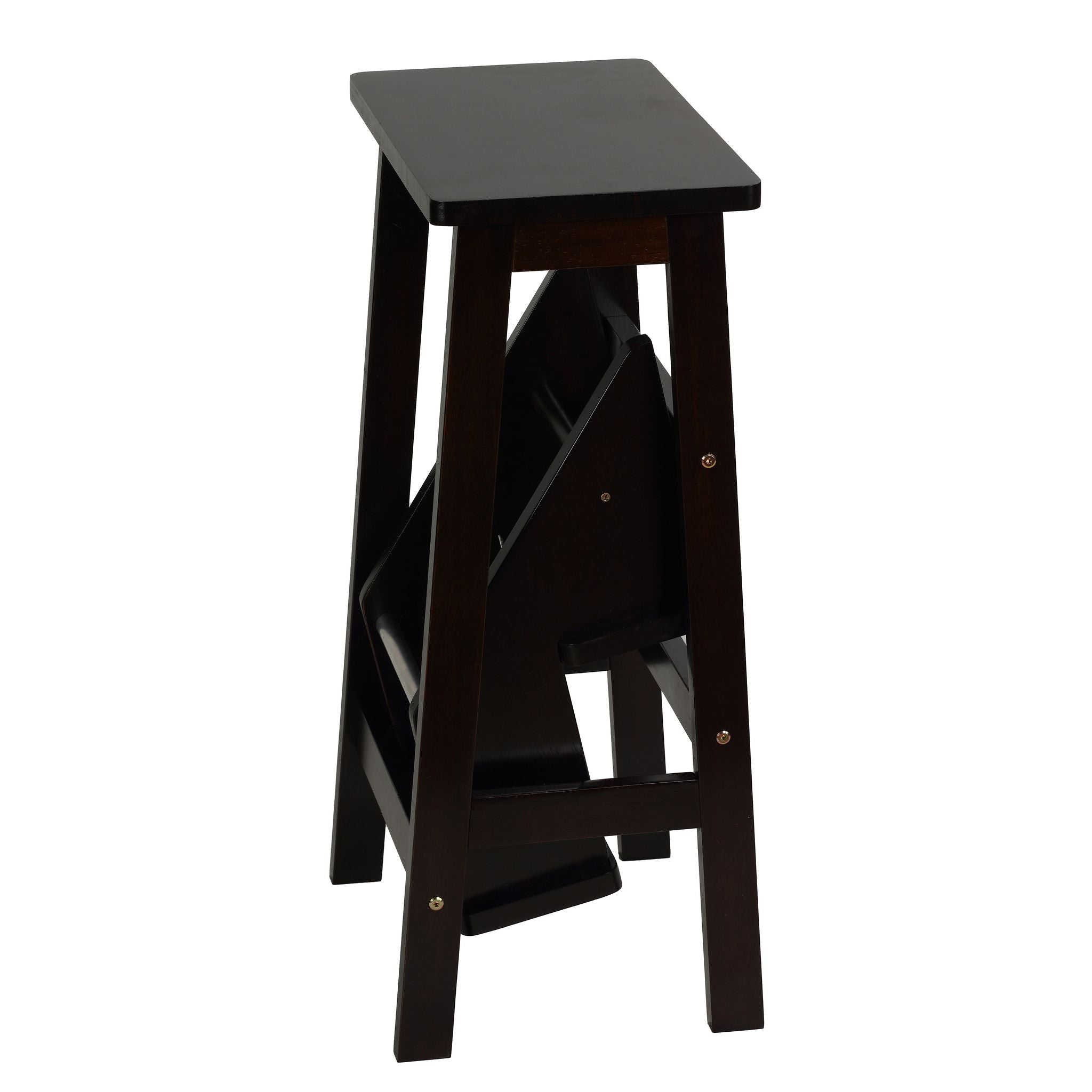 Druzi Barstool, Stepstool, Ladder, Cappuccino Finish