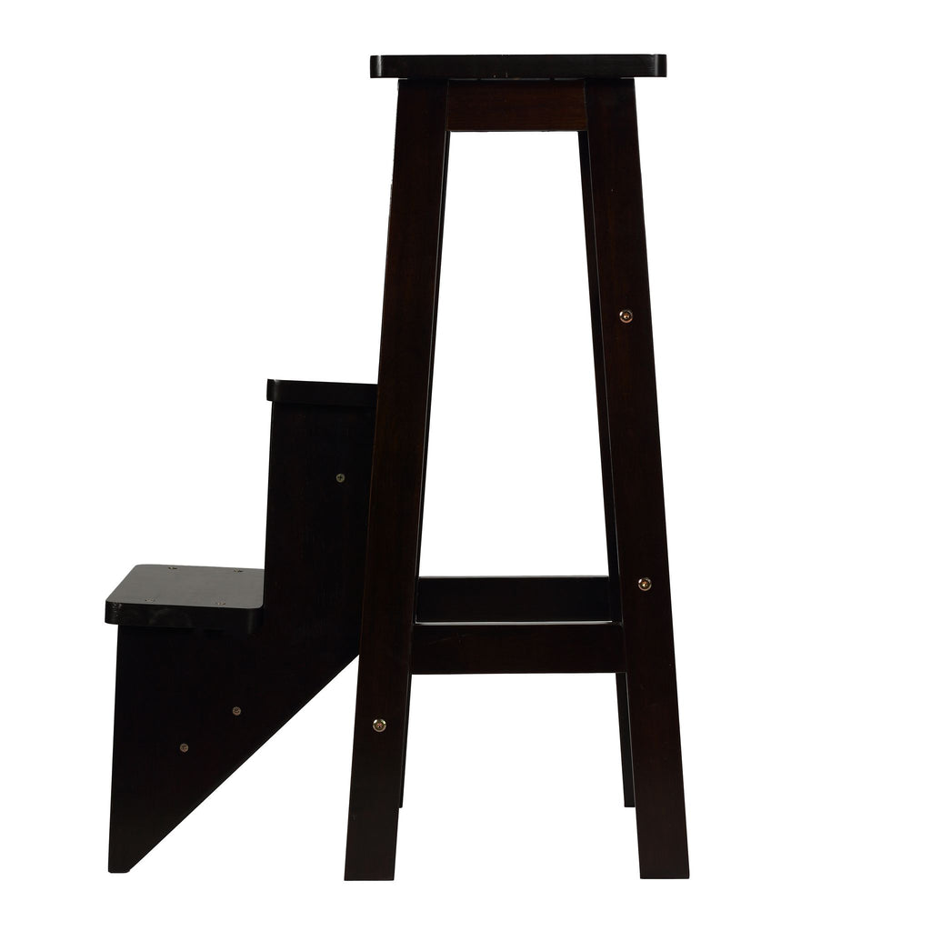 Druzi Barstool, Stepstool, Ladder, Cappuccino Finish