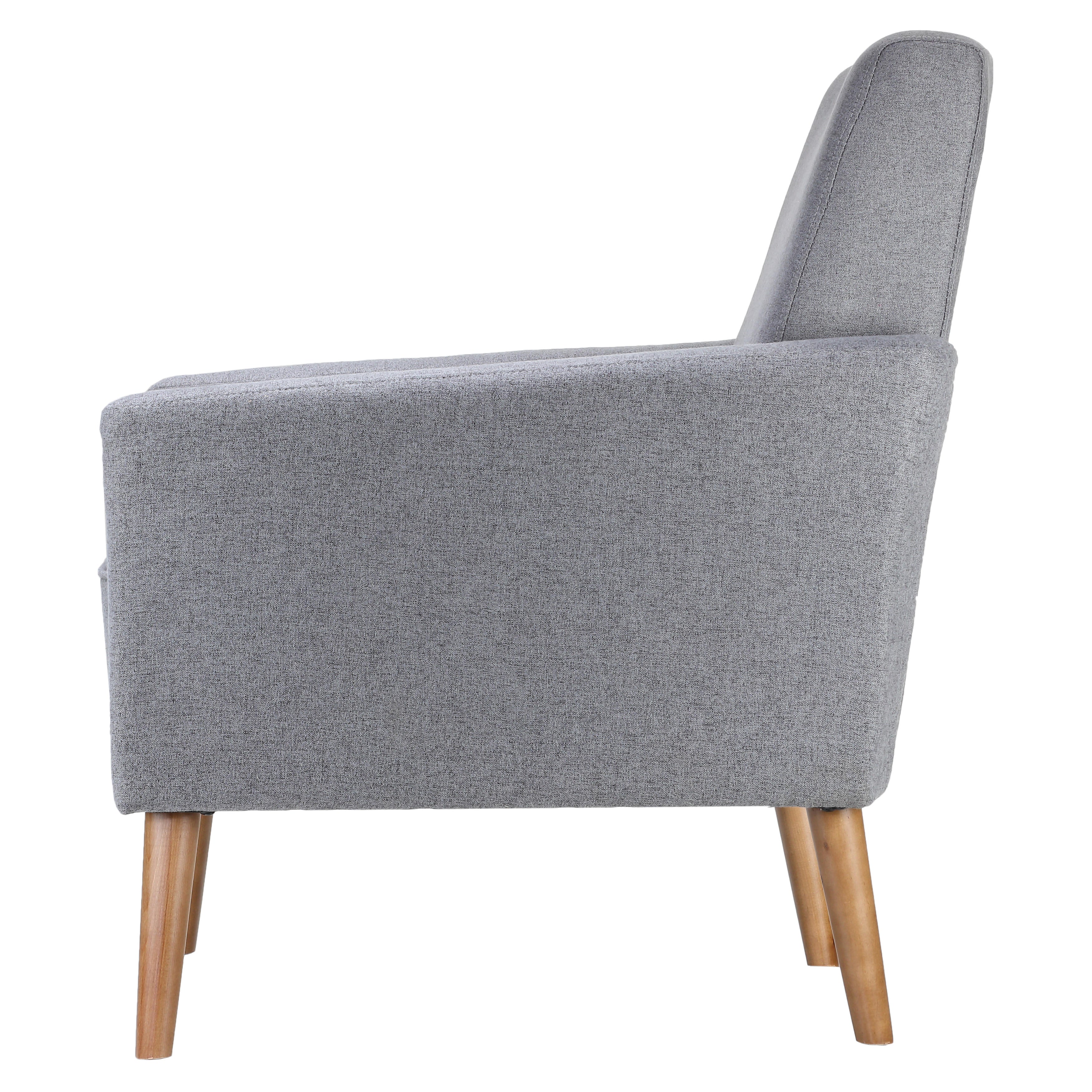 Ayden Mid-Century Modern Armchair, Grey