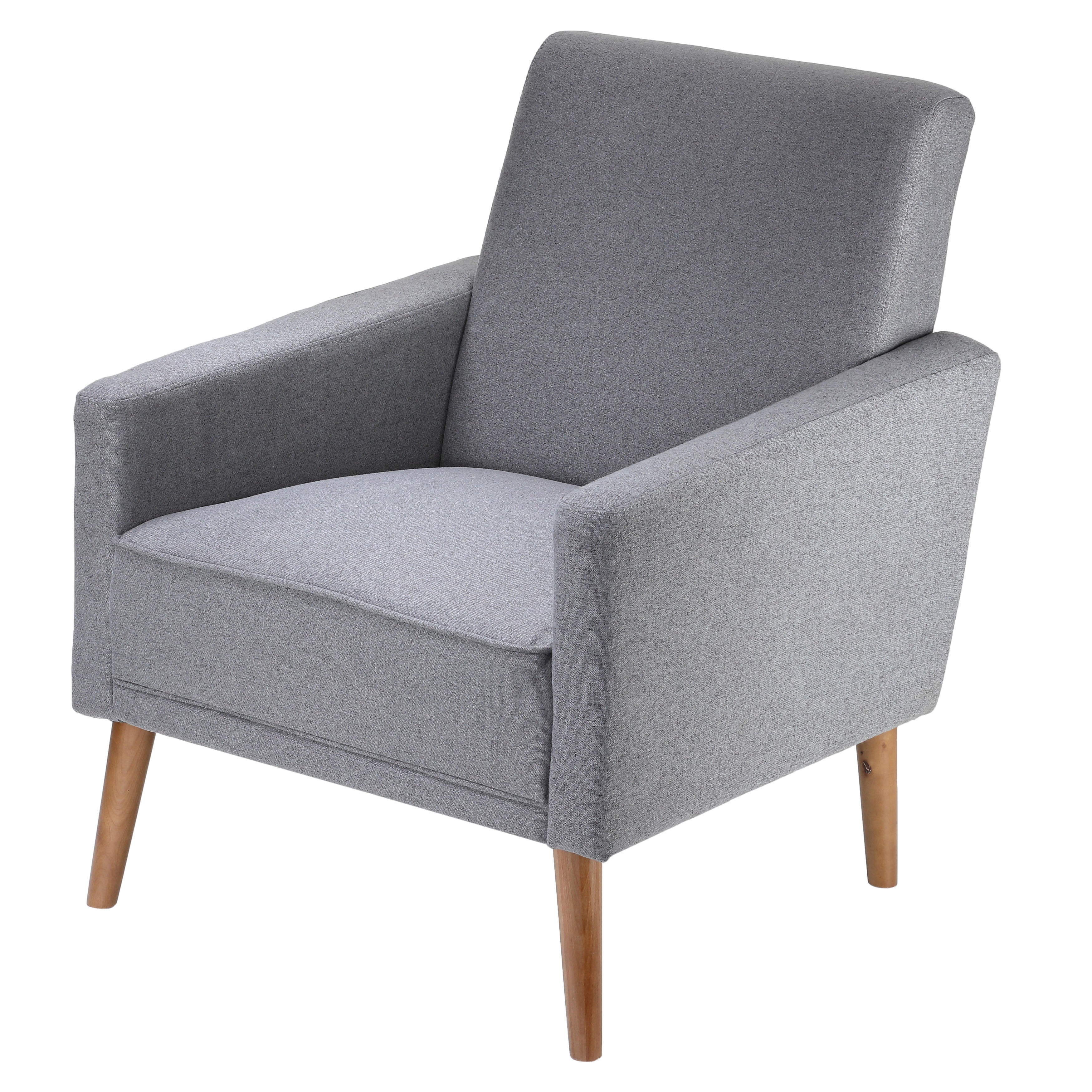 Ayden Mid-Century Modern Armchair, Grey