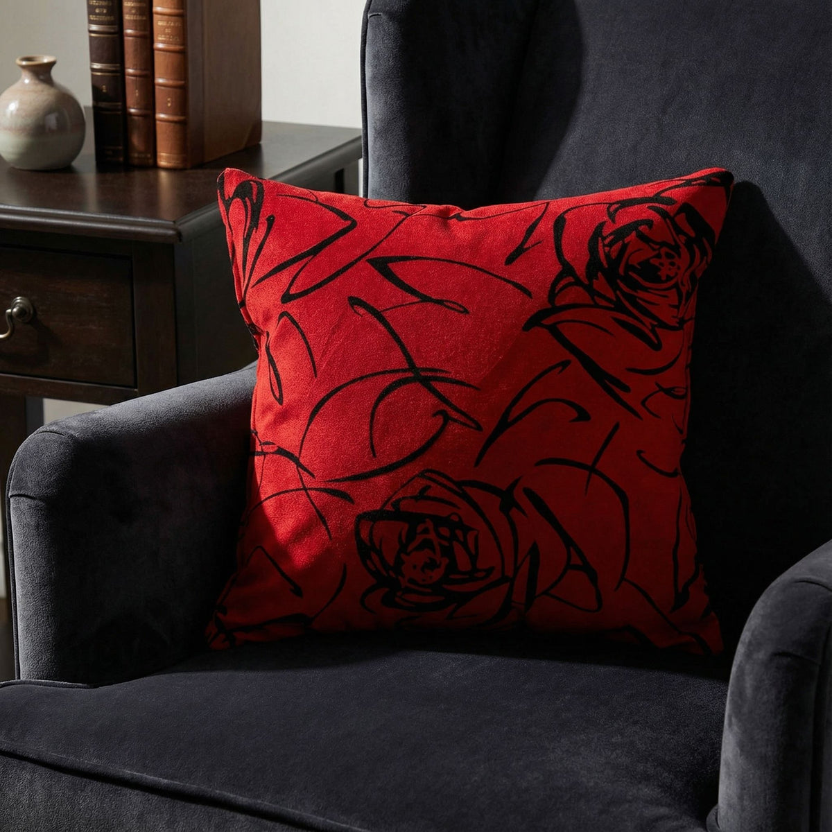 Lula Decorative  Square Accent Pillow, Red