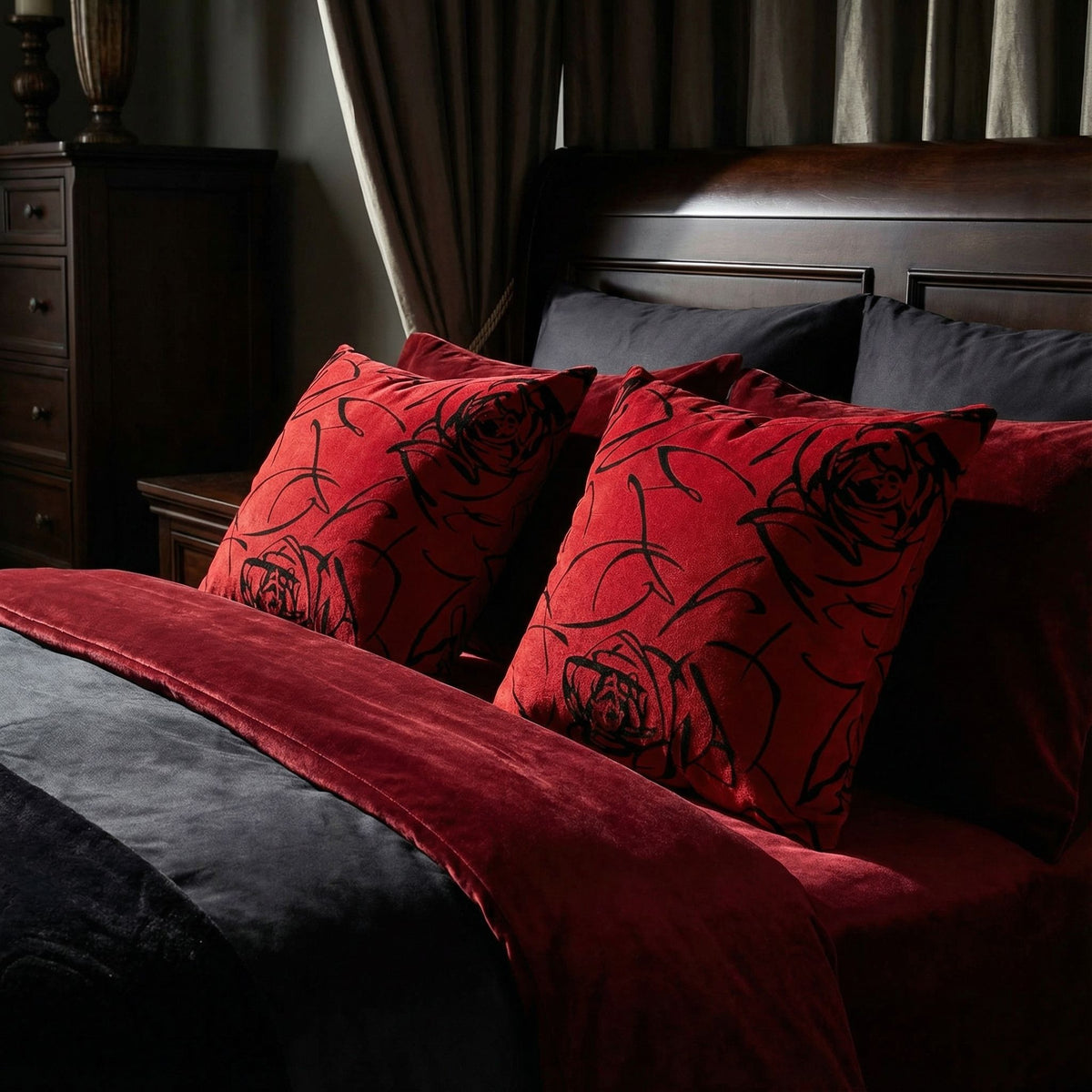 Lula Decorative  Square Accent Pillow, Red