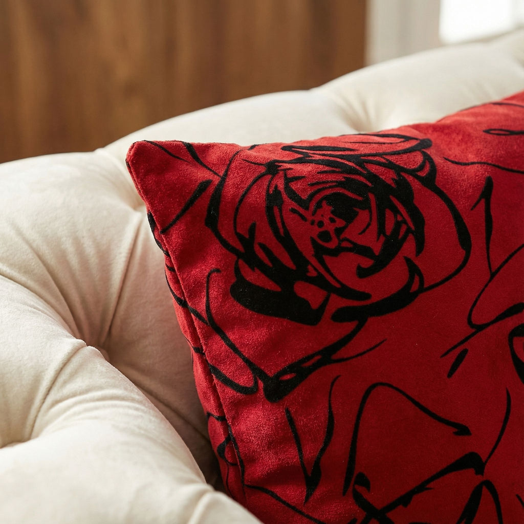 Lula Decorative  Square Accent Pillow, Red