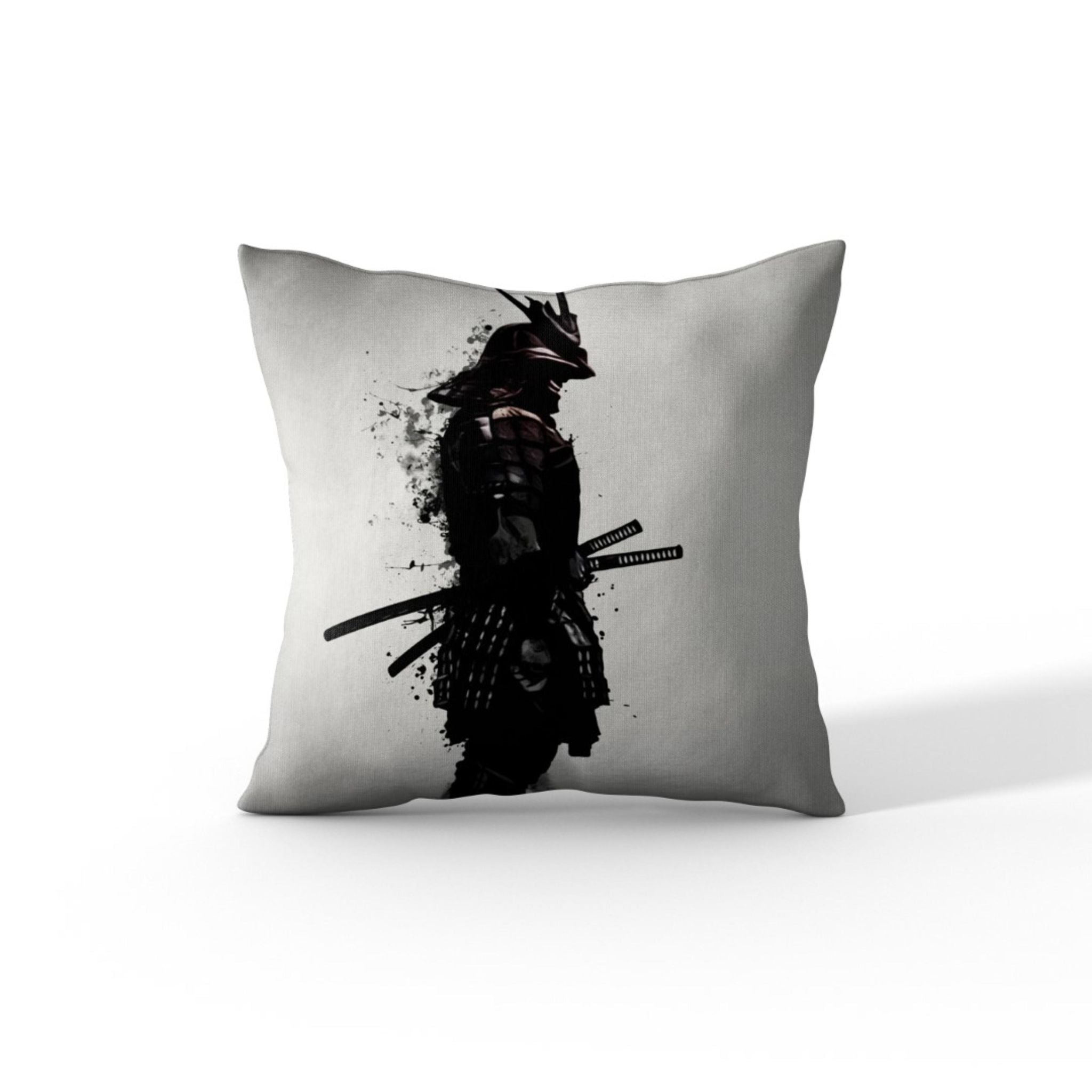 'Armored Samurai' by Nicklas Gustafsson, Decorative Soft Velvet Square 18"x18" Accent Throw Pillow with Insert