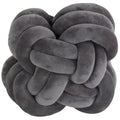 Cortesi Home Belle Knot Plush Throw Pillow, Grey