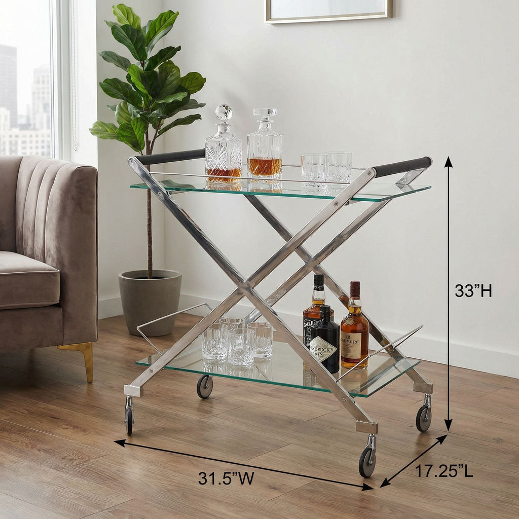 Gilmore Glass Bar Cart