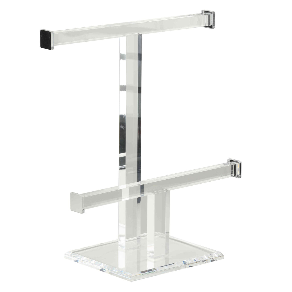 Tourmaline Acrylic Double Bar Jewelry T Stand