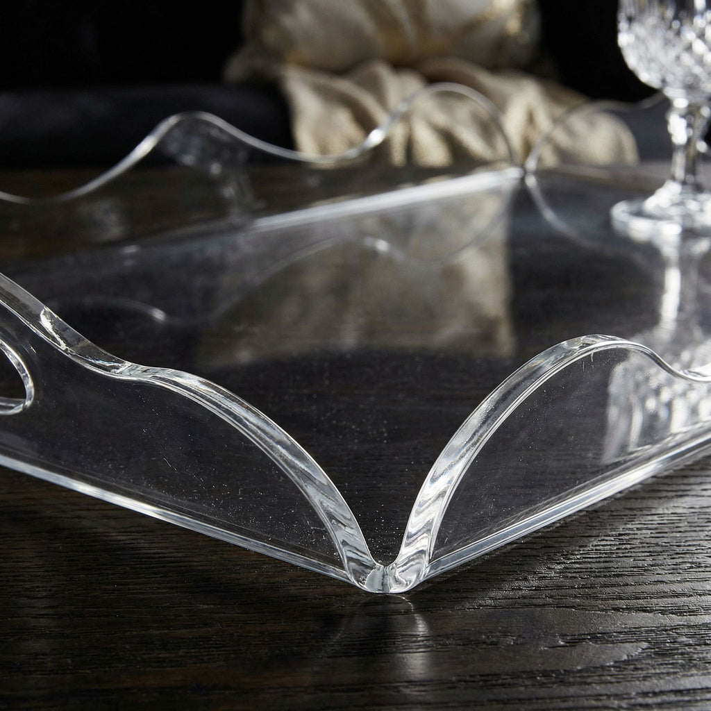 Zircon Decorative Acrylic Tray with Handles