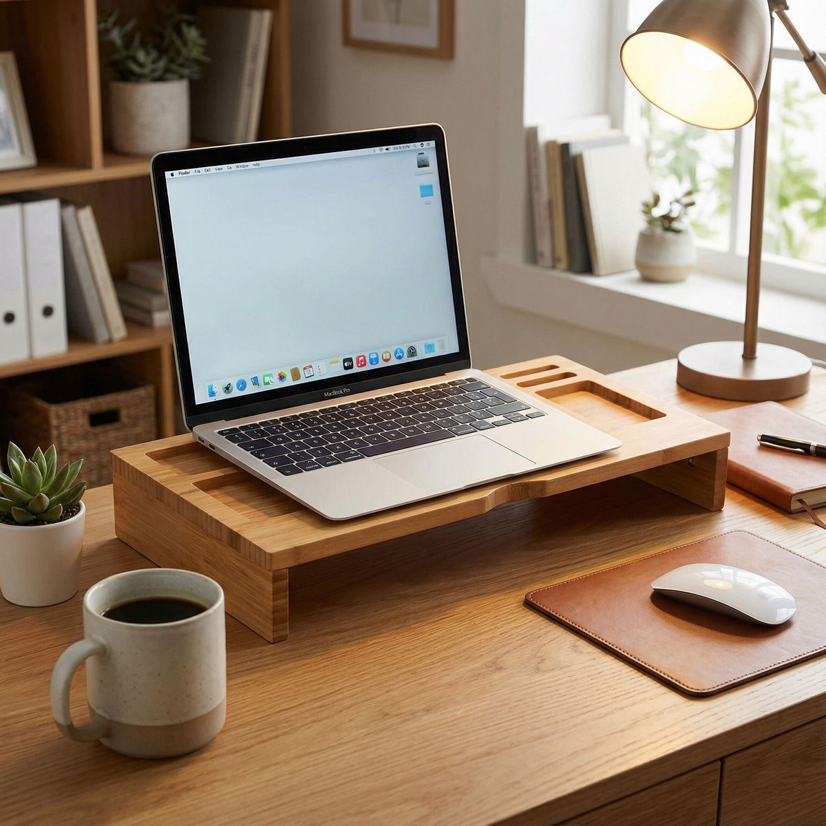 Jake Bamboo Monitor Stand Table
