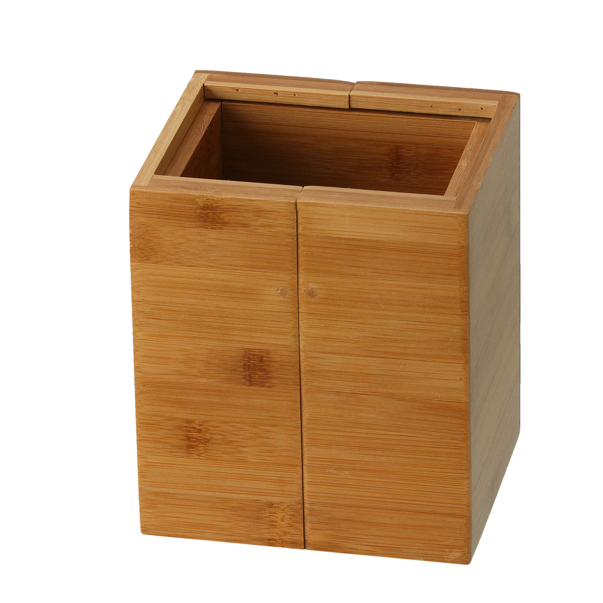 Cortesi Home Marie Natural Bamboo Expandable Utensil and Cutlery Holder, From 6 in to 10.5 in