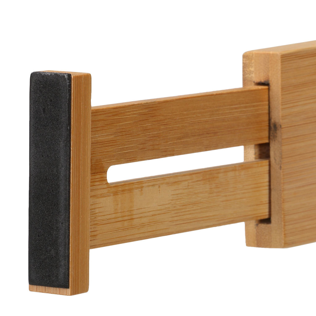 Traci Natural Bamboo Spring Loaded Adjustable Drawer Dividers Set of 4