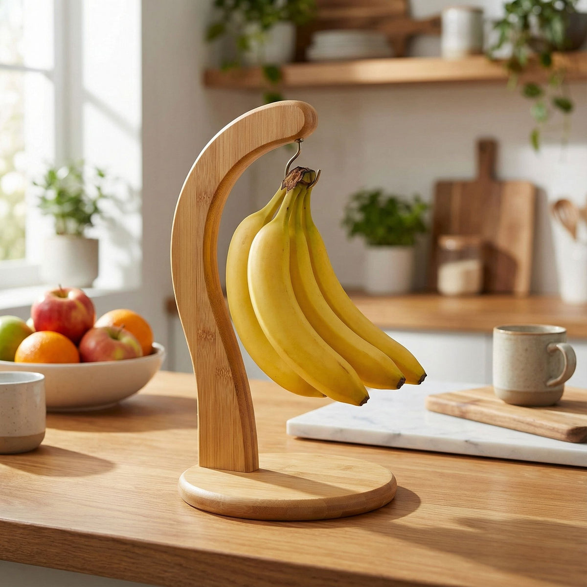 Natural Bamboo Toni Banana Tree Hanger with Hook