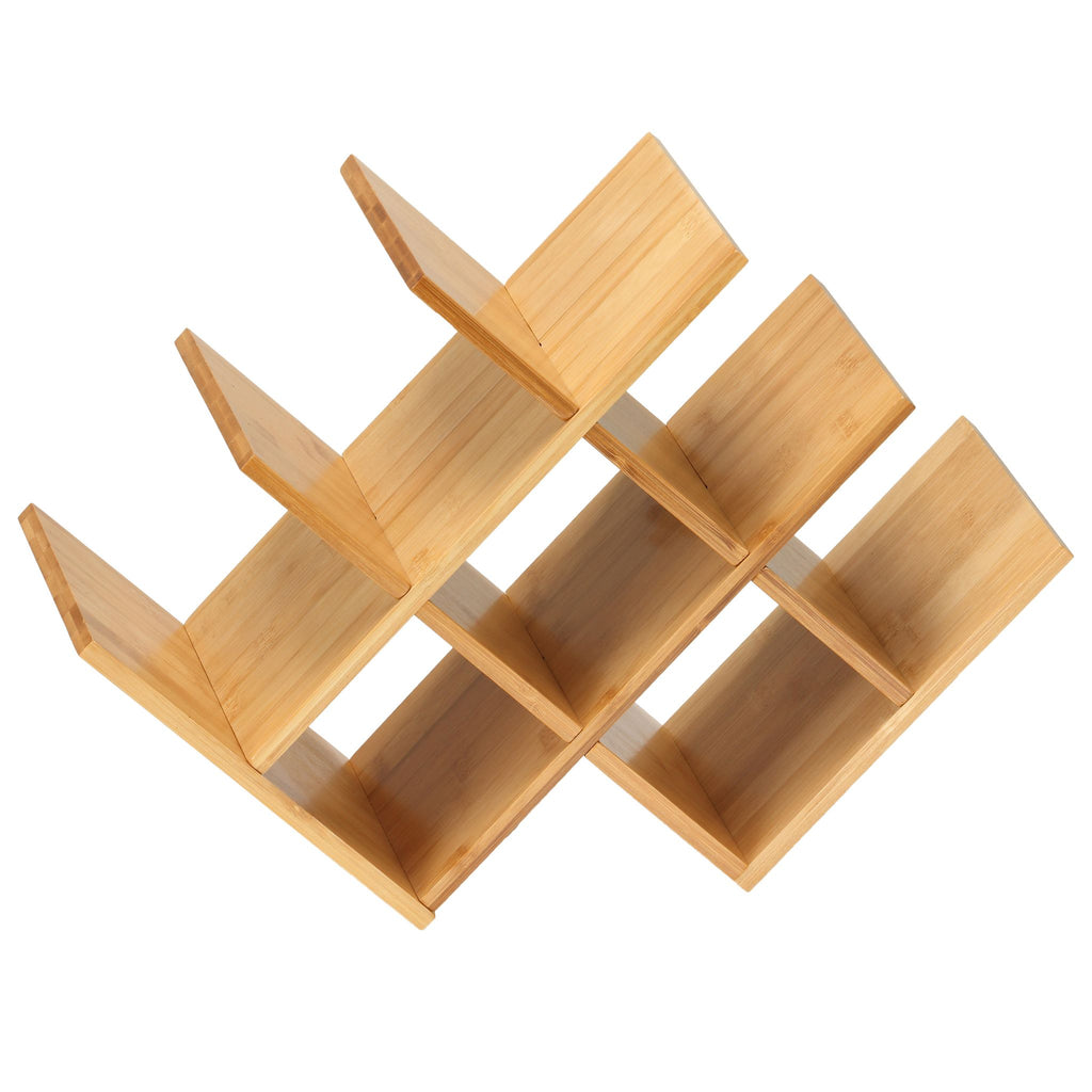 Cortesi Home Linda Natural Bamboo 8 Bottle Wine Rack