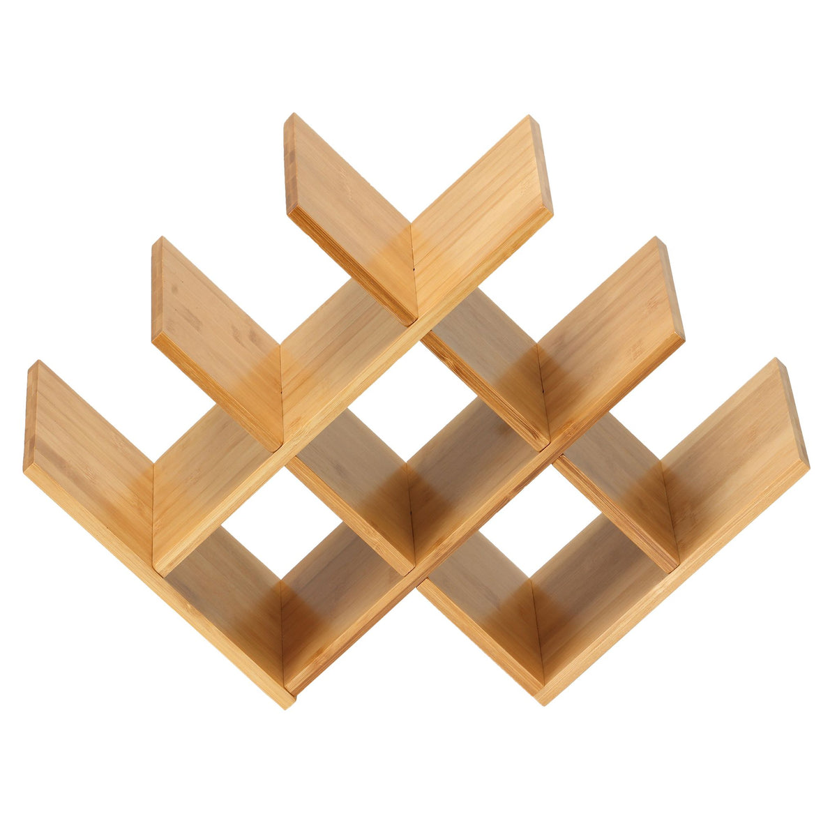 Cortesi Home Linda Natural Bamboo 8 Bottle Wine Rack