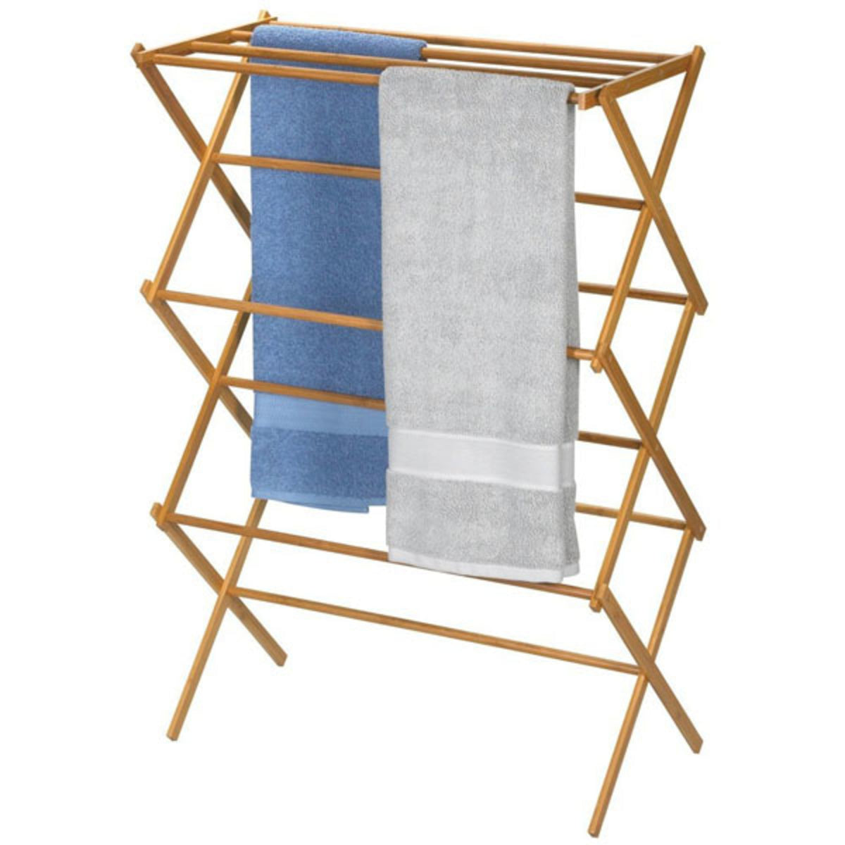 Drying Rack in Natural Bamboo "Eli", Portable & Collapsible 29x15x43