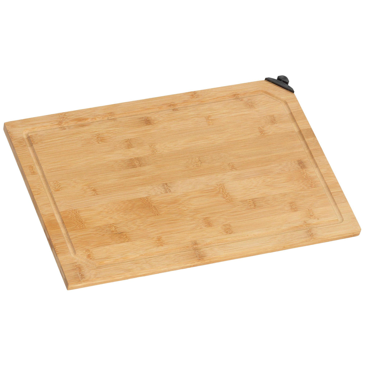 Nuri Natural Bamboo Cutting Board with Knife Sharpener, 12"x18"