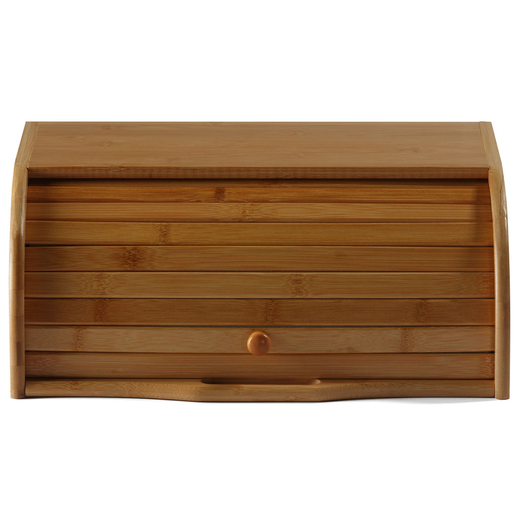 Cortesi Home Loafy Natural Bamboo Bread Box with Handle