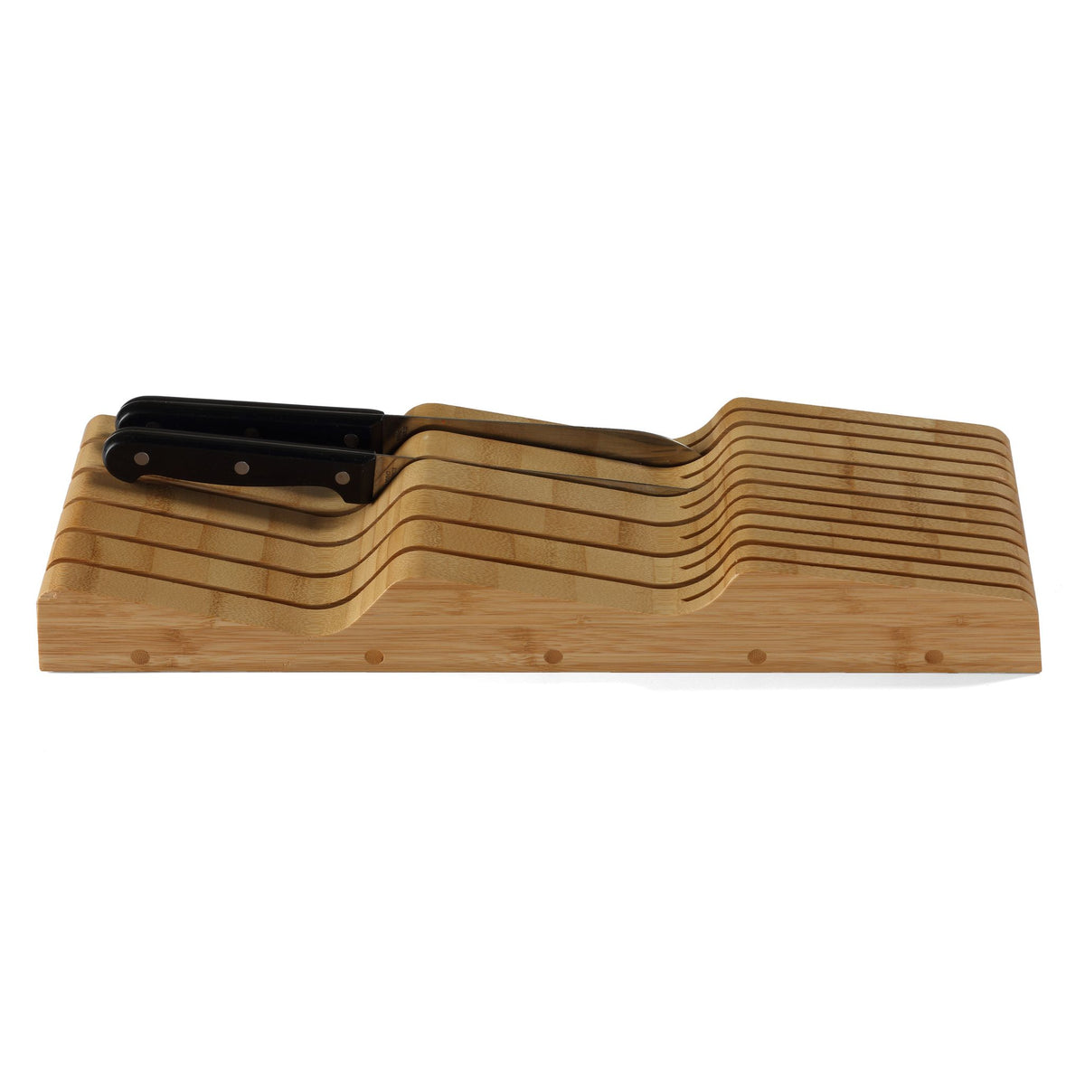 Kassandra Natural Bamboo In-Drawer Knife Block