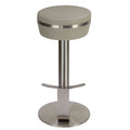 Hera Swivel Bar Height Stool in Heavy Stainless Steel, Light Grey