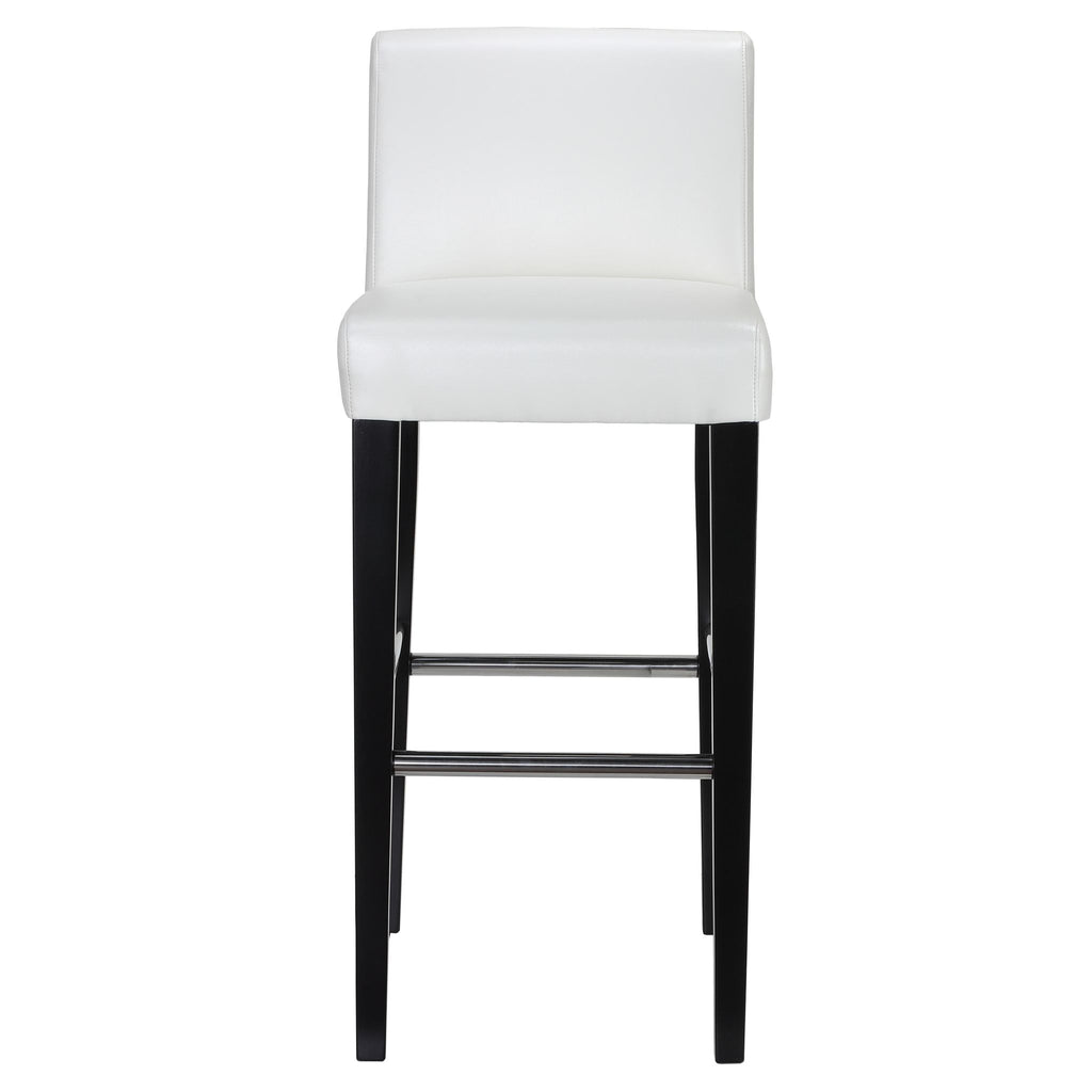 Cortesi Home Amsterdam Bar Stool with Back, White