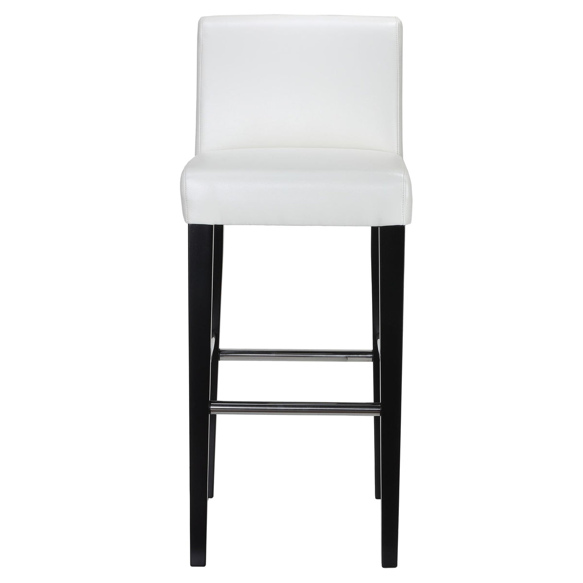 Cortesi Home Amsterdam Bar Stool with Back, White