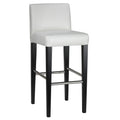 Cortesi Home Amsterdam Bar Stool with Back, White