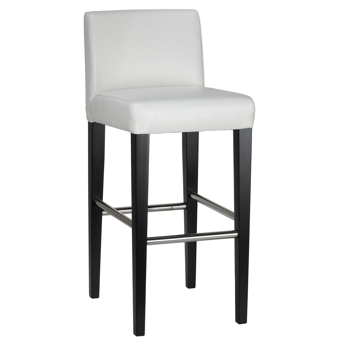 Cortesi Home Amsterdam Bar Stool with Back, White