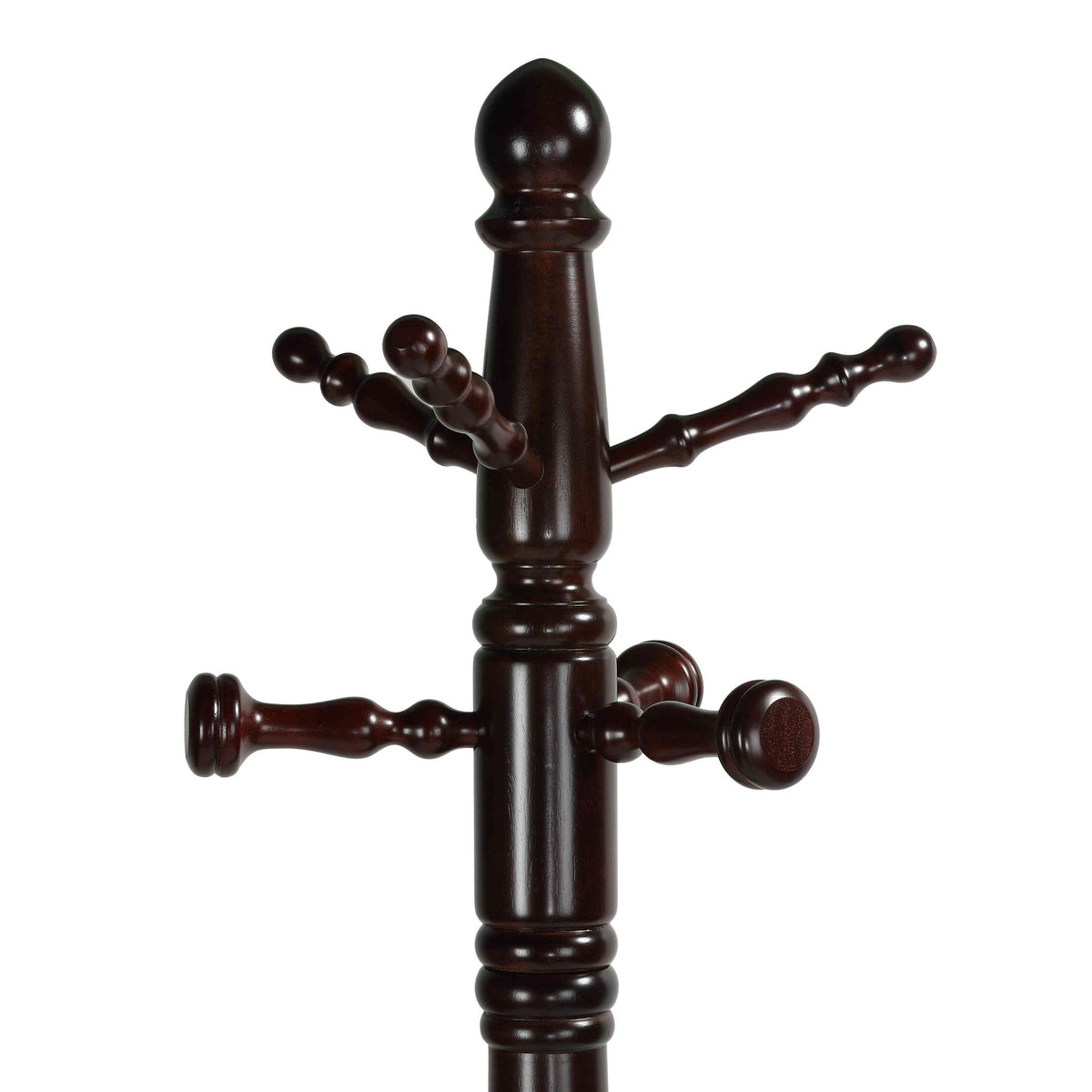 Rachel Wooden Swivel Coat Rack, Mahogany