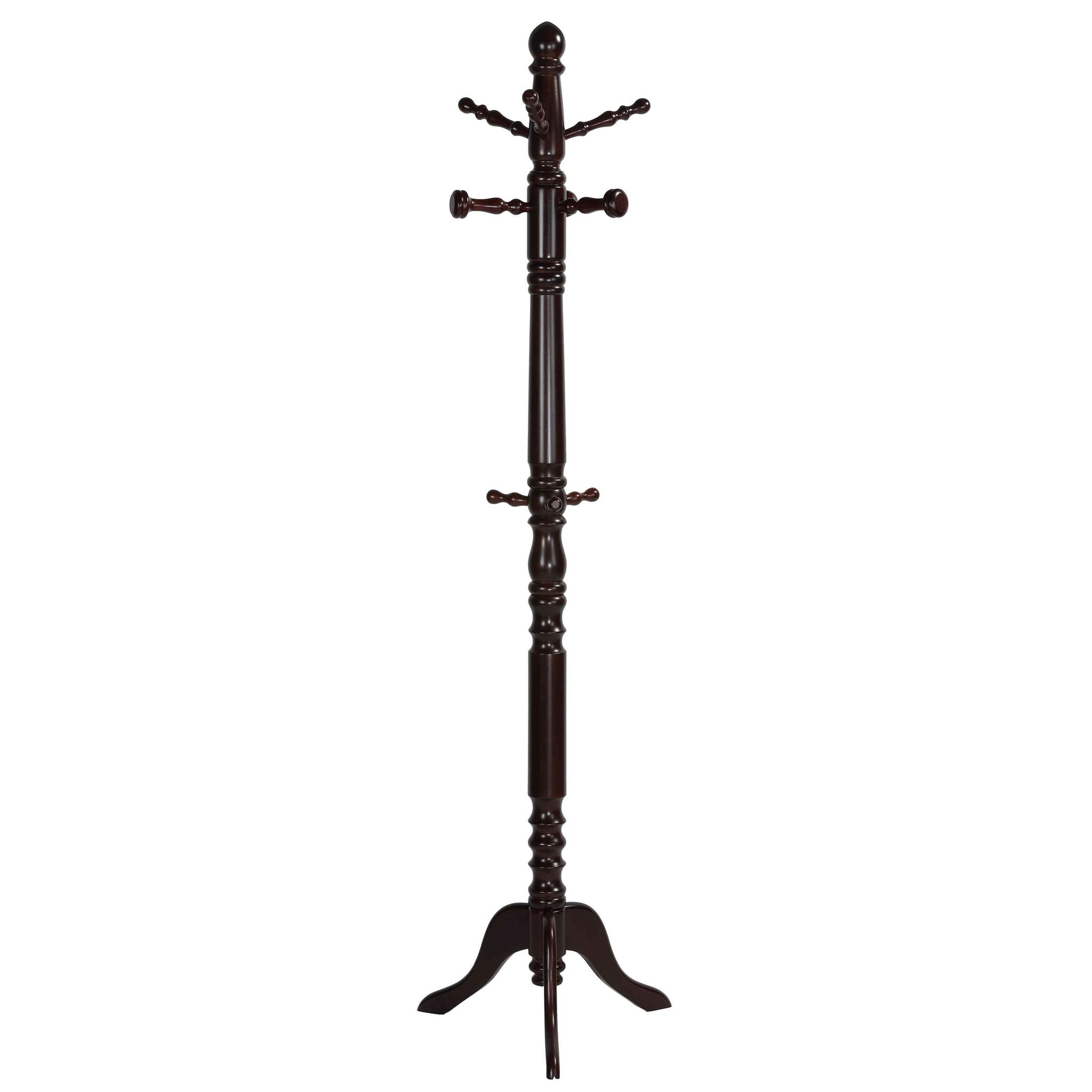 Rachel Wooden Swivel Coat Rack, Mahogany