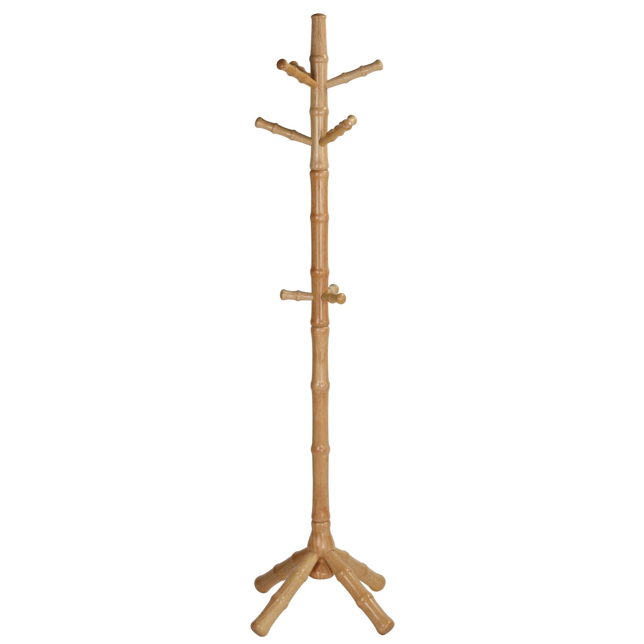 Monica Wooden Coat Rack, Natural