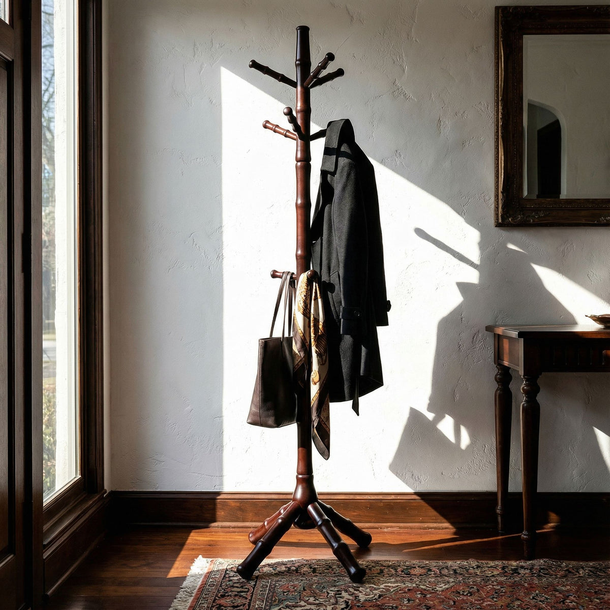 Monica Coat Rack, Mahogany