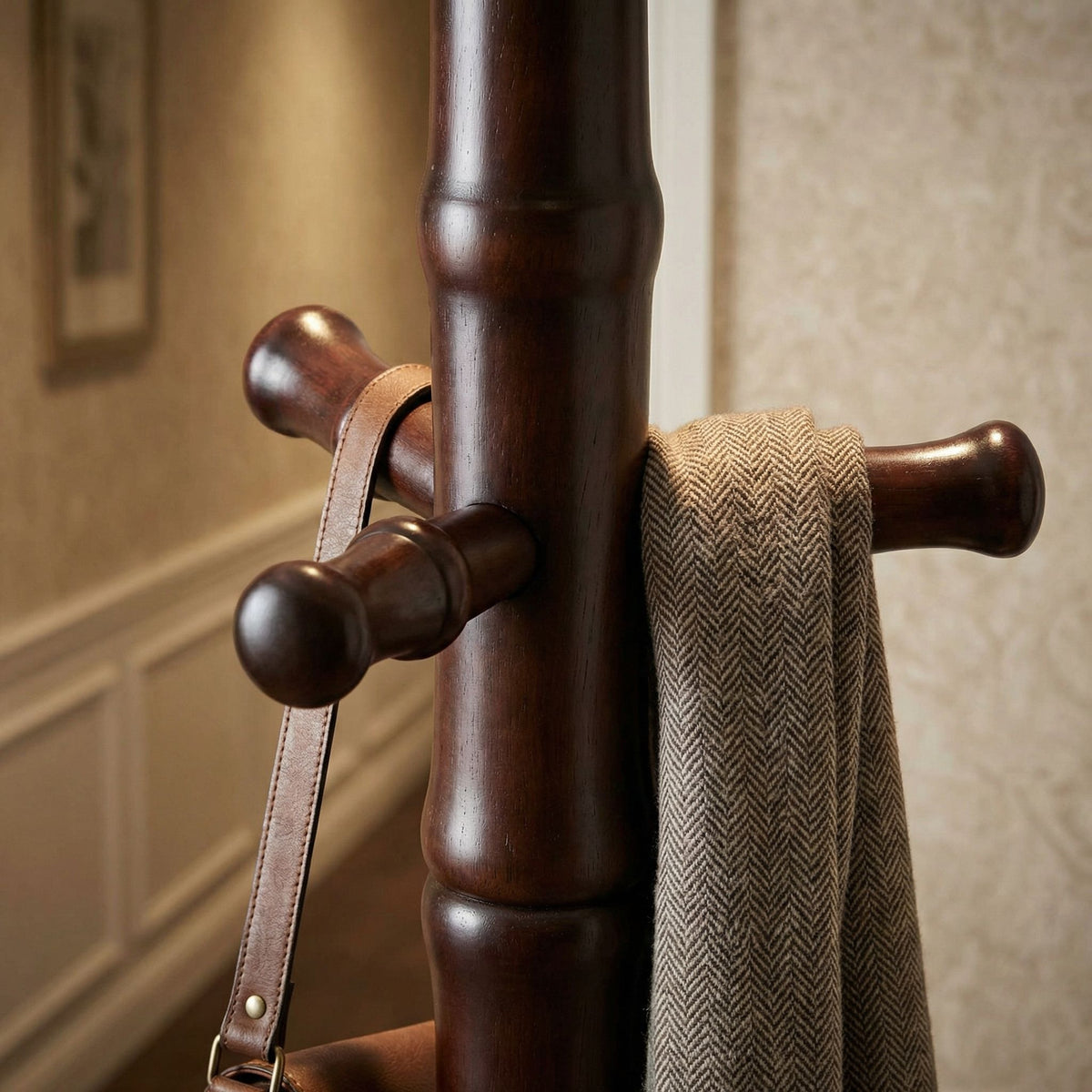 Monica Coat Rack, Mahogany
