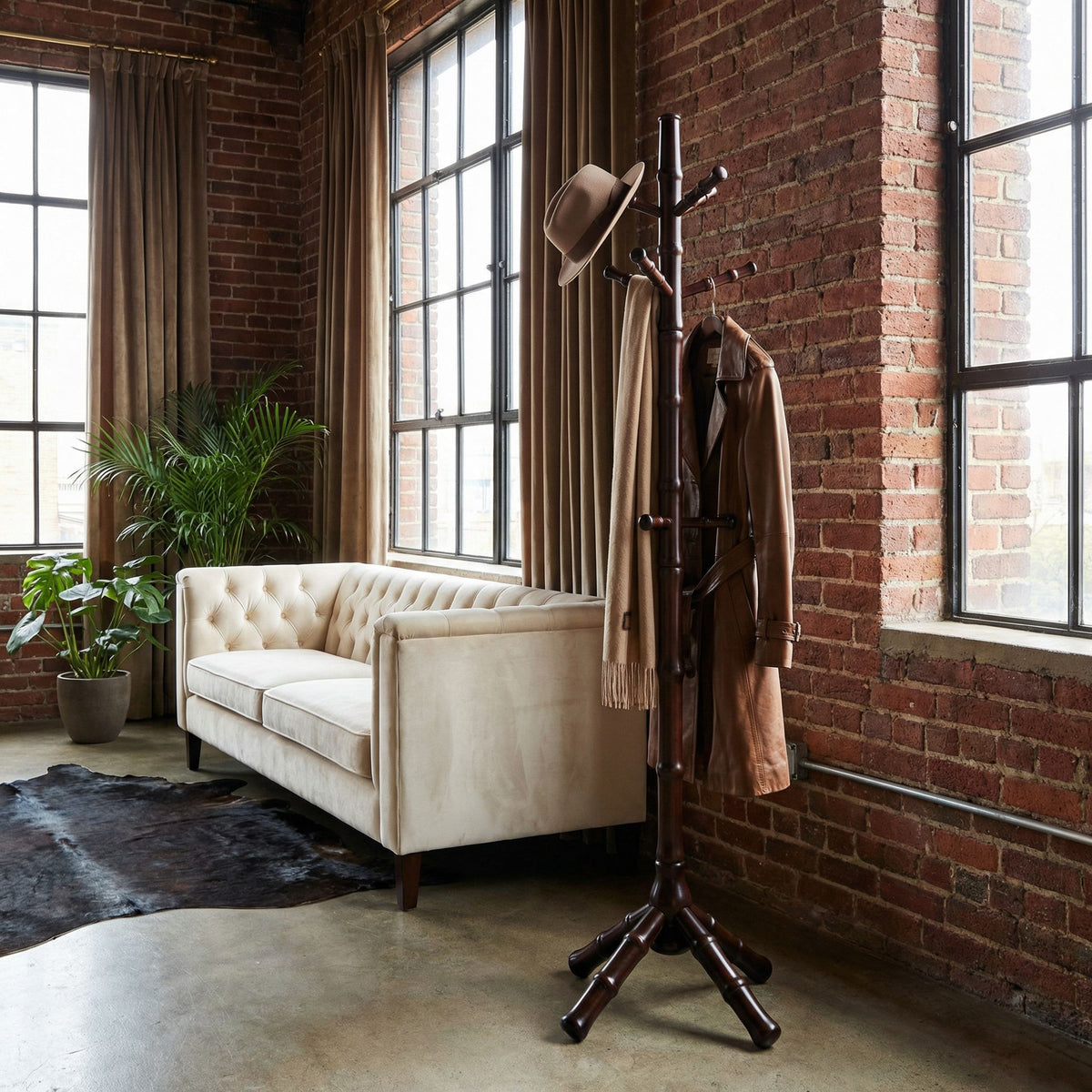 Monica Coat Rack, Mahogany