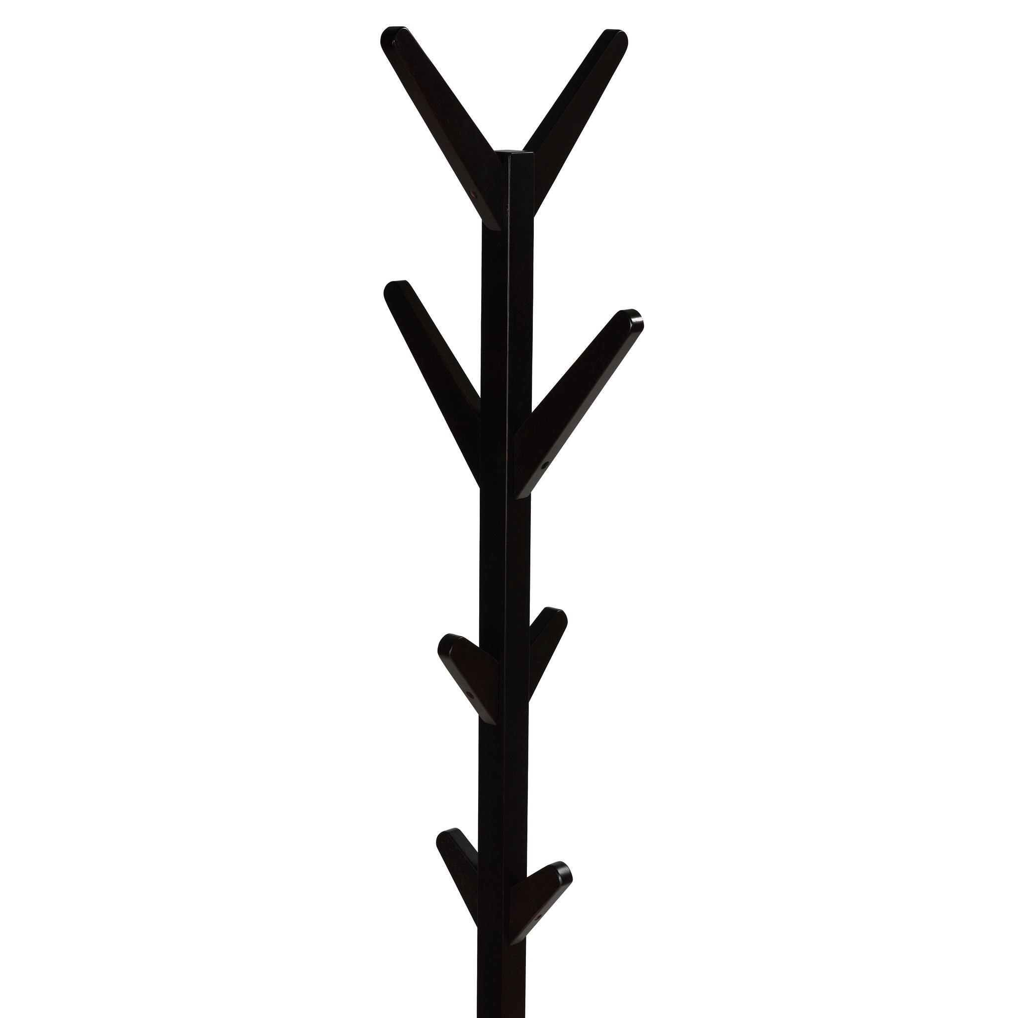 Gunther Wooden Coat Rack Tree, Dark Espresso 8 hooks