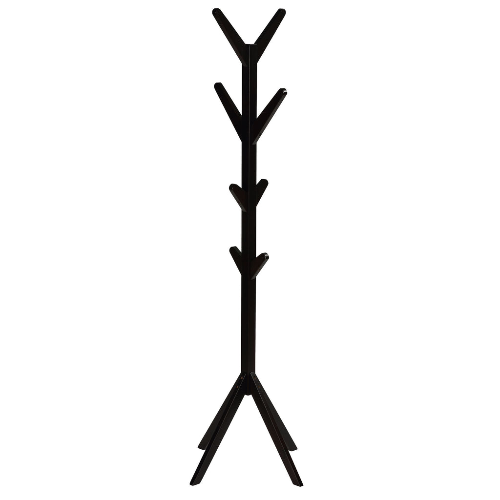 Gunther Wooden Coat Rack Tree, Dark Espresso 8 hooks