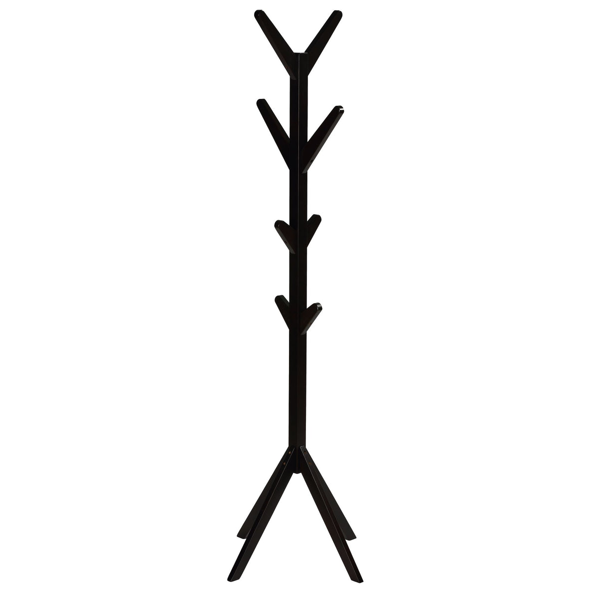 Gunther Wooden Coat Rack Tree, Dark Espresso 8 hooks