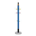 Cortesi Home Monster Blue Pencil Kids Coat Rack Tree with Marble Base