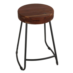 Cortesi Home Boone Counterstool in Driftwood and Metal Legs