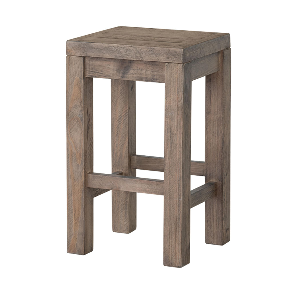 Stonemill Counter Stool 25.5", in Reclaimed Solid Wood, Distressed Light Brown
