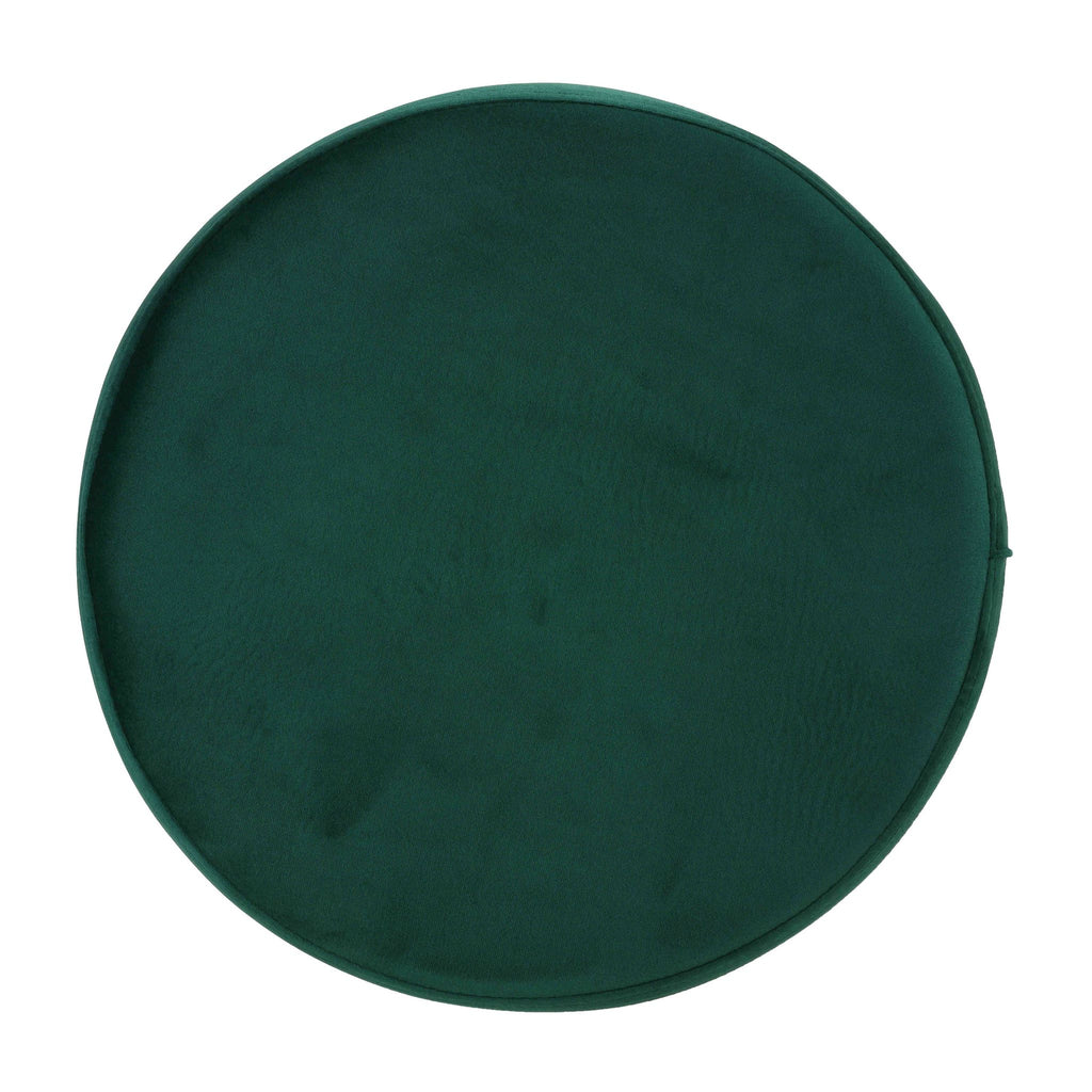 Bodiam Counterstool in Green Velvet and Chrome Metal, 24"