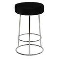 Bodiam Counterstool in Black Velvet, with Chrome, 24"