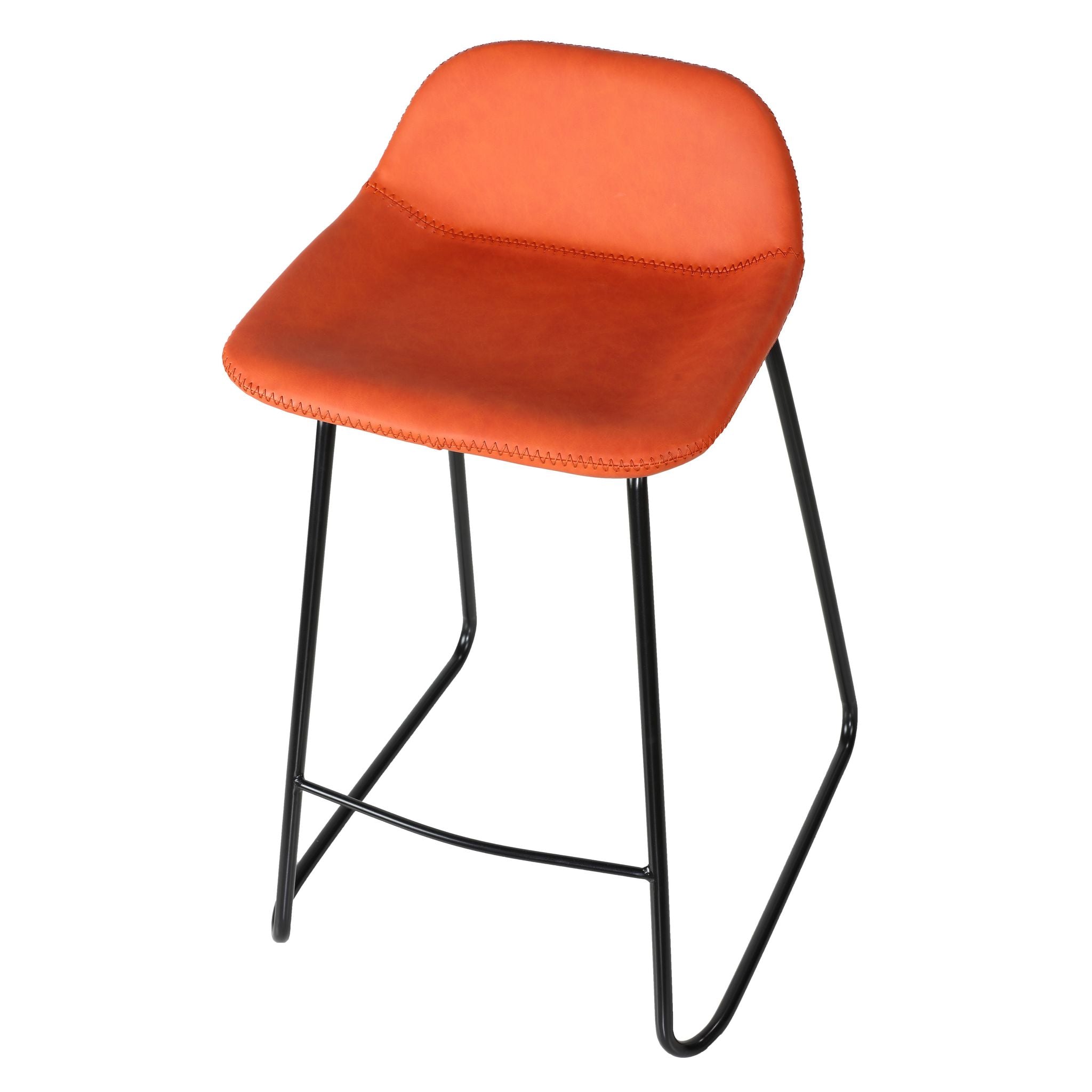 Ava Counterstools in Terracotta Faux Leather (Set of 2)